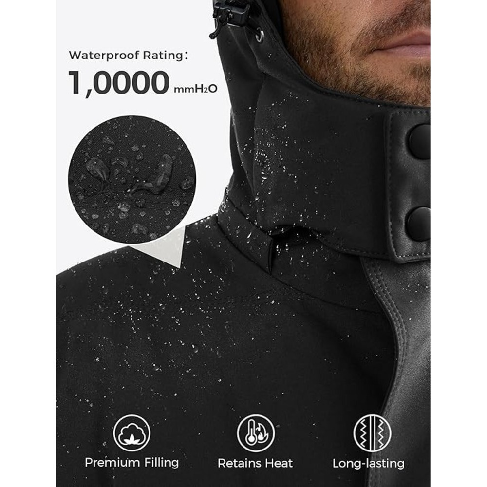 Wantdo Men's Warm Puffer Jacket Waterproof Windproof Winter Coat Outwear Size XL - Picture 5 of 9